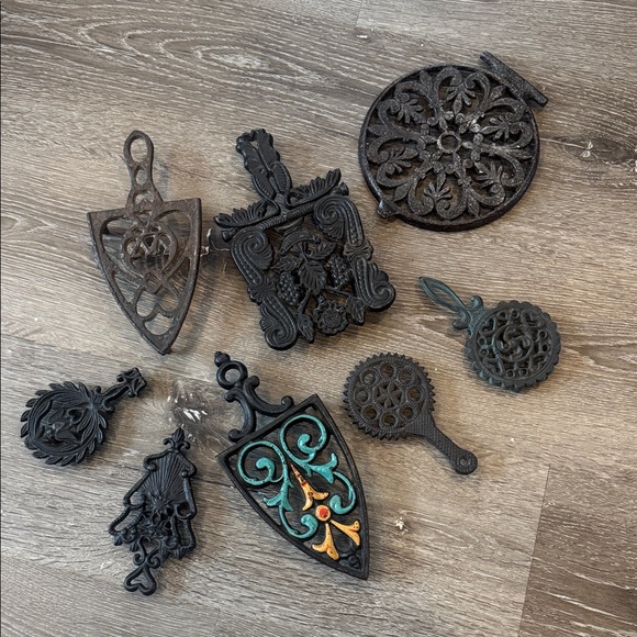 Vintage Cast Iron Trivets Collection